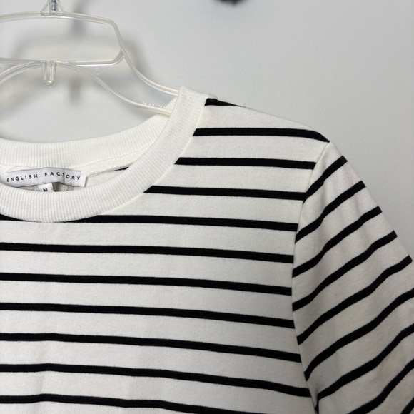 English Factory Mixed Media Black and White Top - Picture 3 of 7